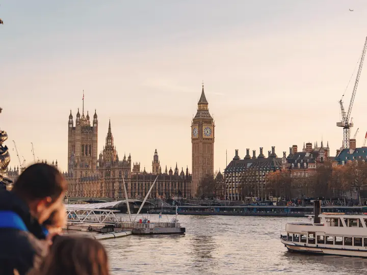 Westminster and Big Ben at sunset
